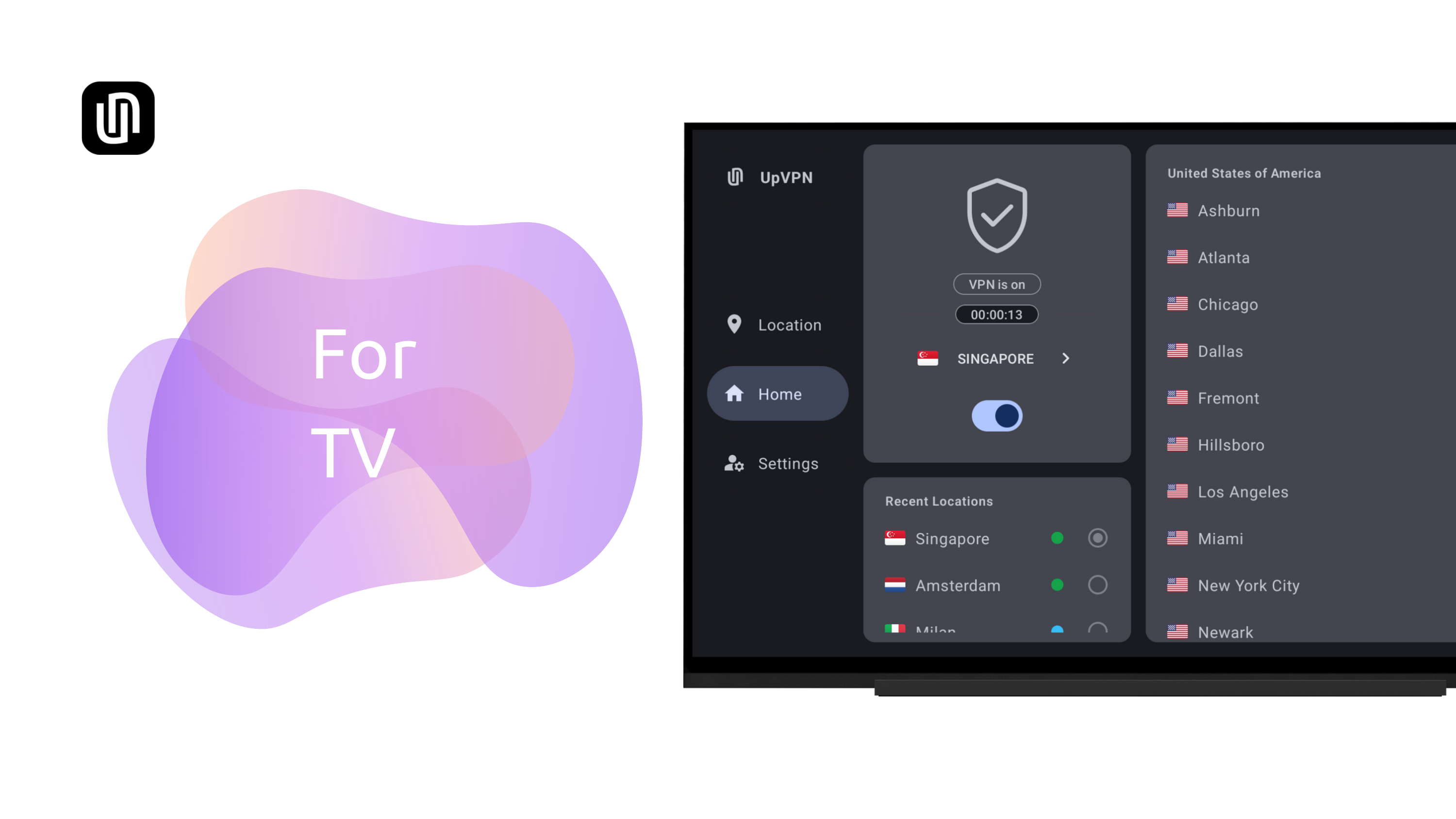 VPN for Android TV. VPN for Smart TV.